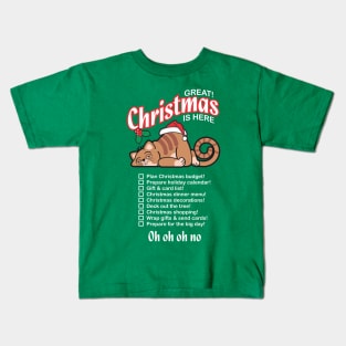 Christmas To Do List - Christmas Cat Kids T-Shirt